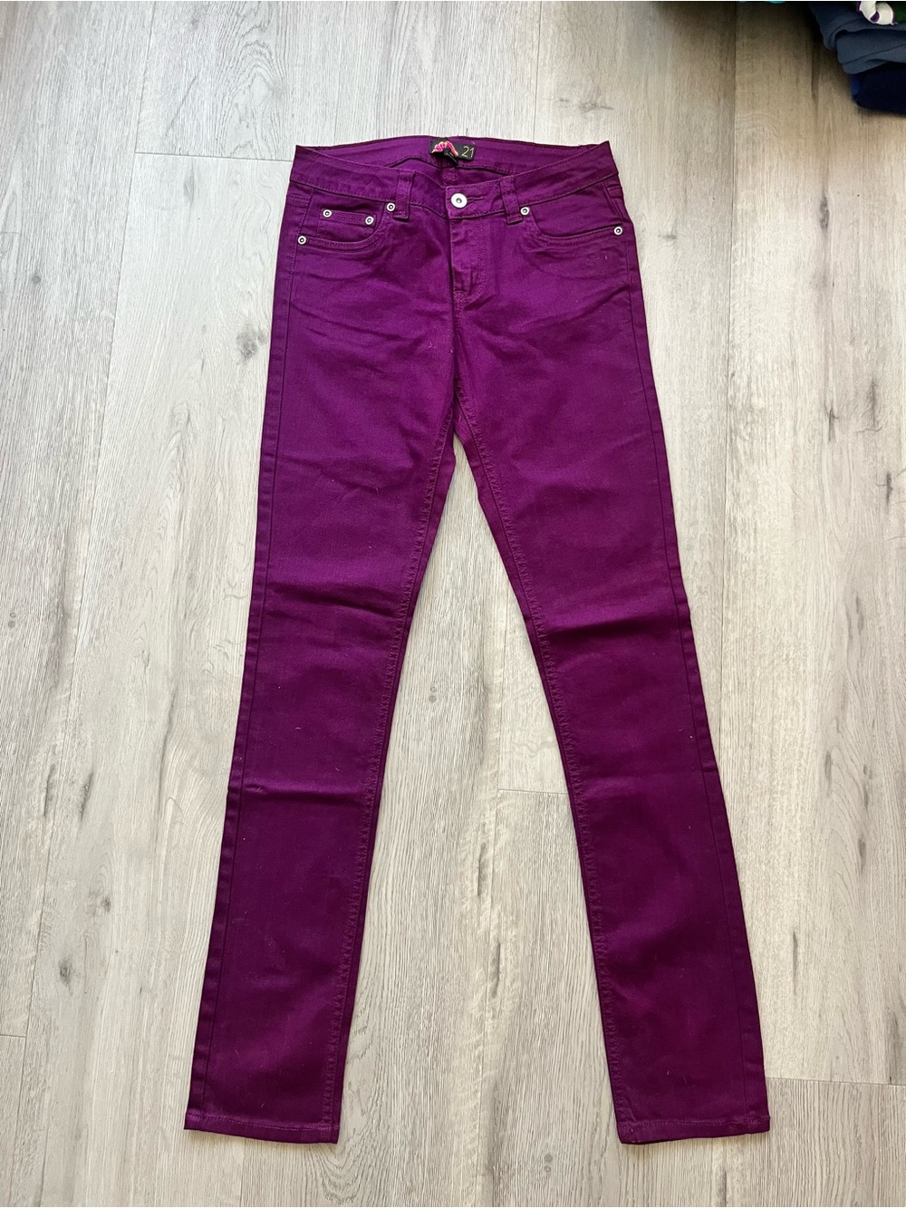 Forever 21 Magenta High-Rise Skinny Jeans